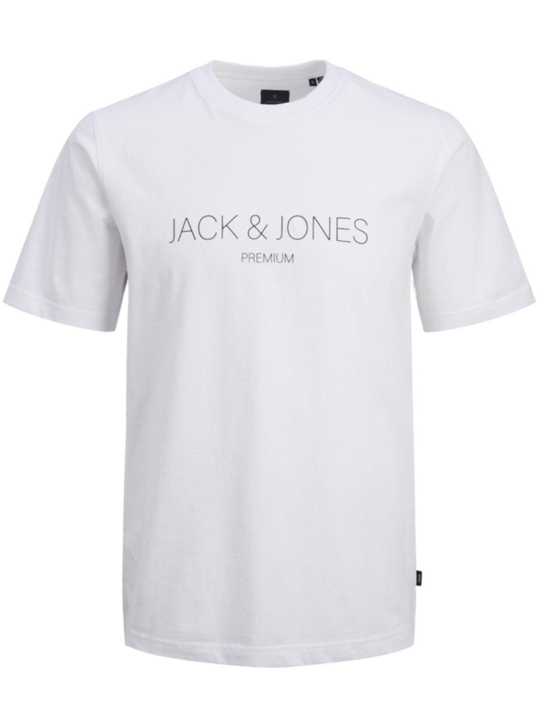 Camiseta Jack&Jones Alared blanco manga corta para hombre