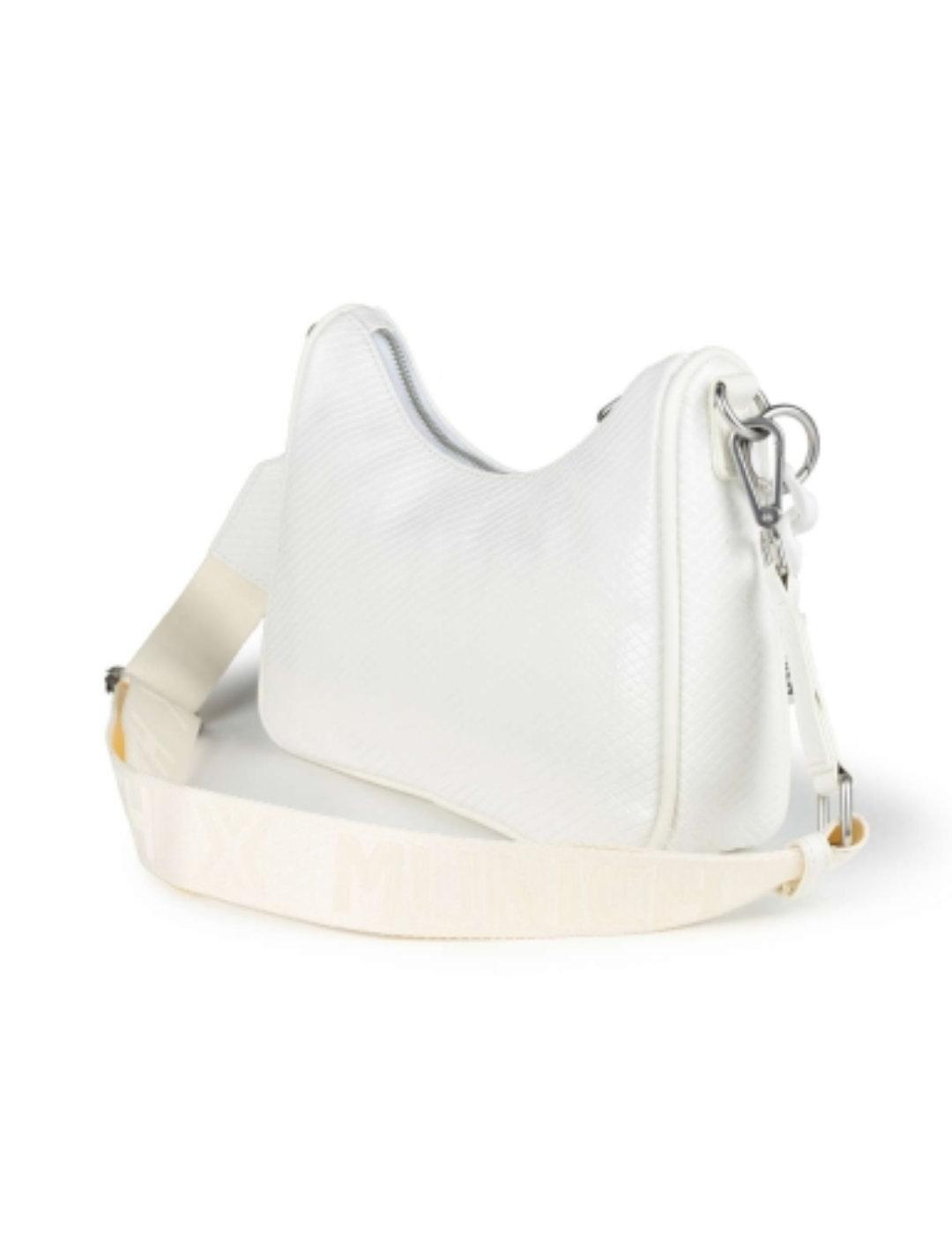 Bolso bandolera Munich blanco piel para mujer