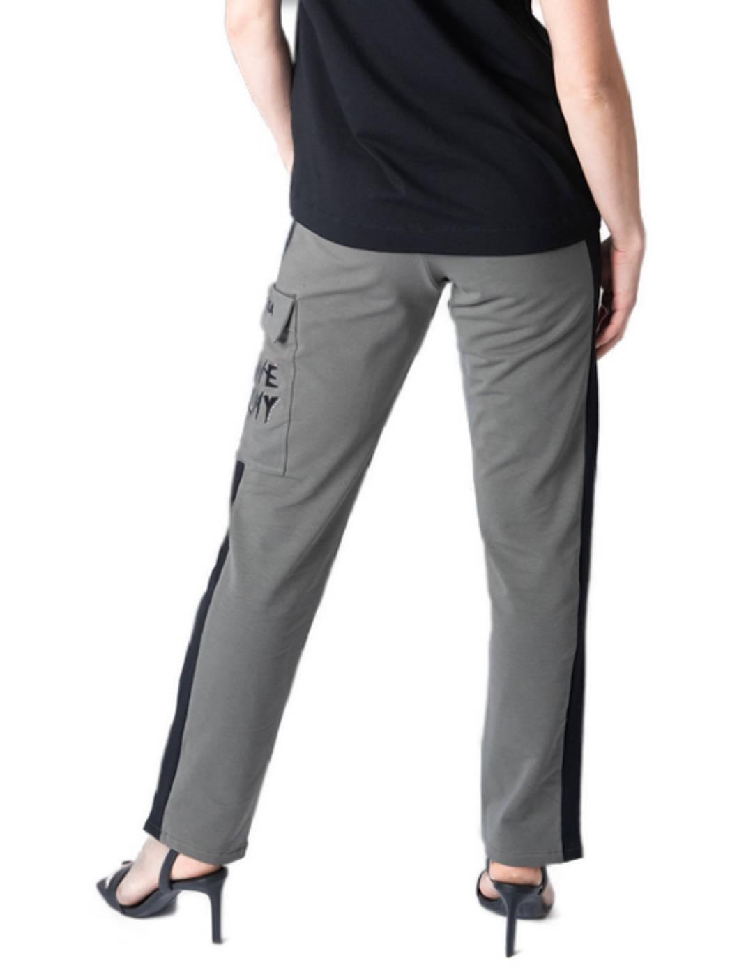 Pantalón Animosa Love army gris y negro para mujer