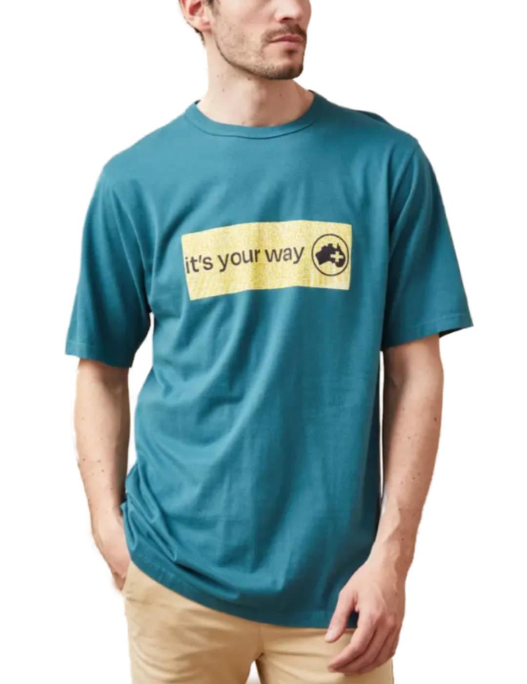 Camiseta Altonadock verde manga corta para hombre