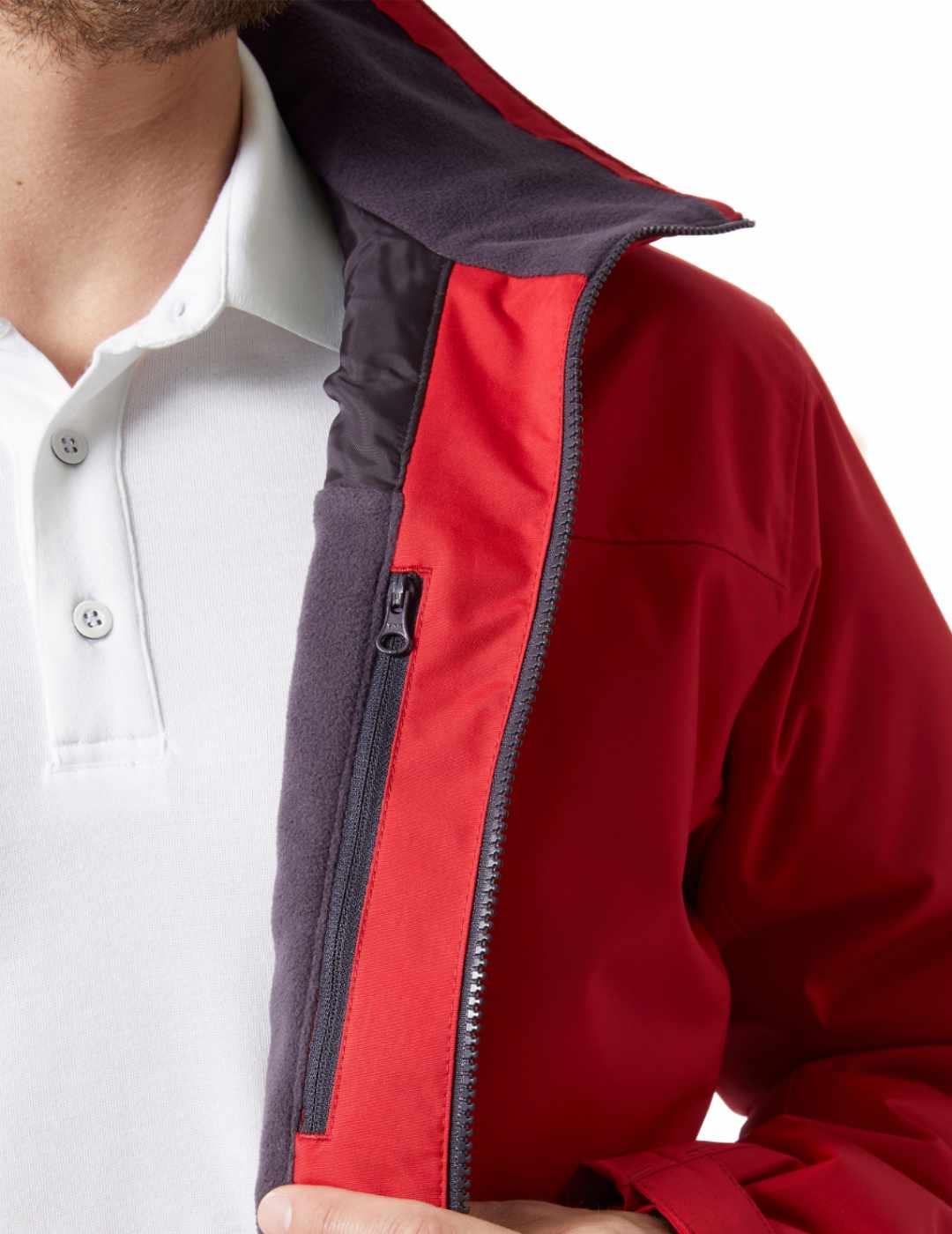 Chaqueta Helly Hansen Crew Midlayer rojo para hombre