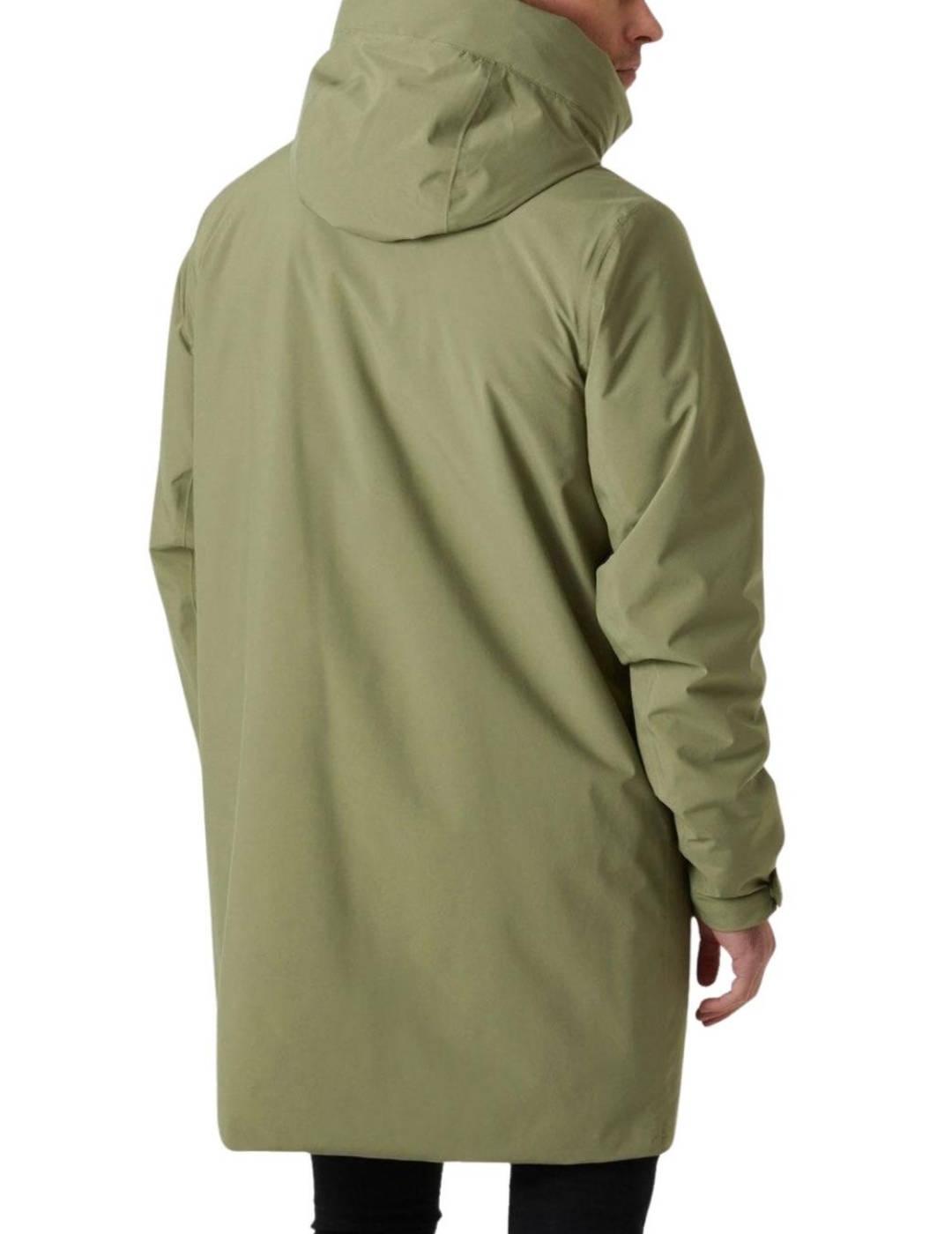 Chaqueta larga Helly Hansen Munich verde impermeable hombre