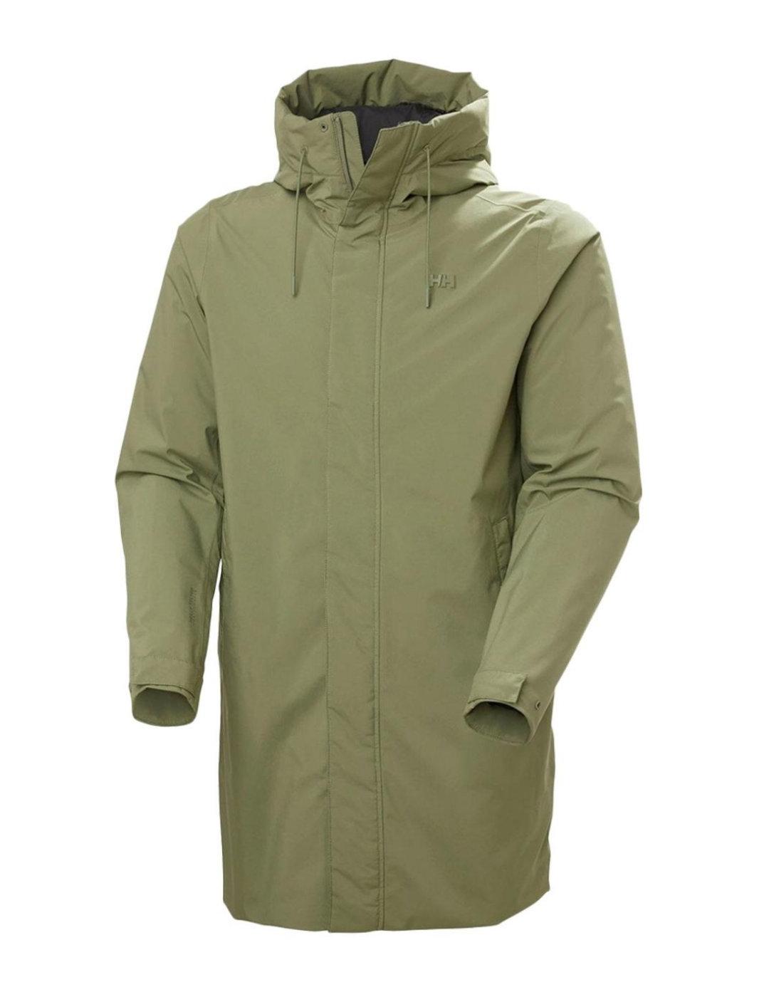 Chaqueta larga Helly Hansen Munich verde impermeable hombre