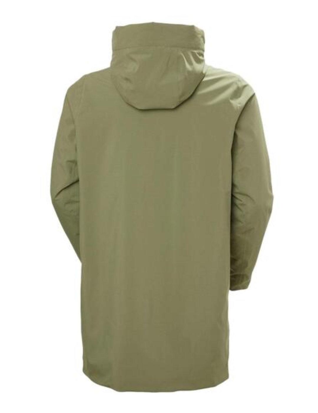 Chaqueta larga Helly Hansen Munich verde impermeable hombre