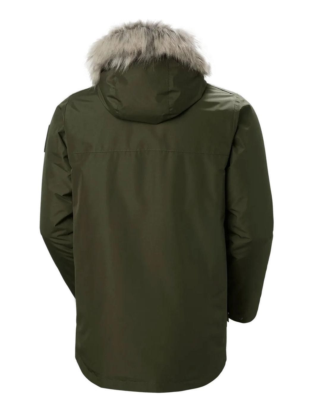 Parka Helly Hansen Coastal verde capucha pelo para hombre