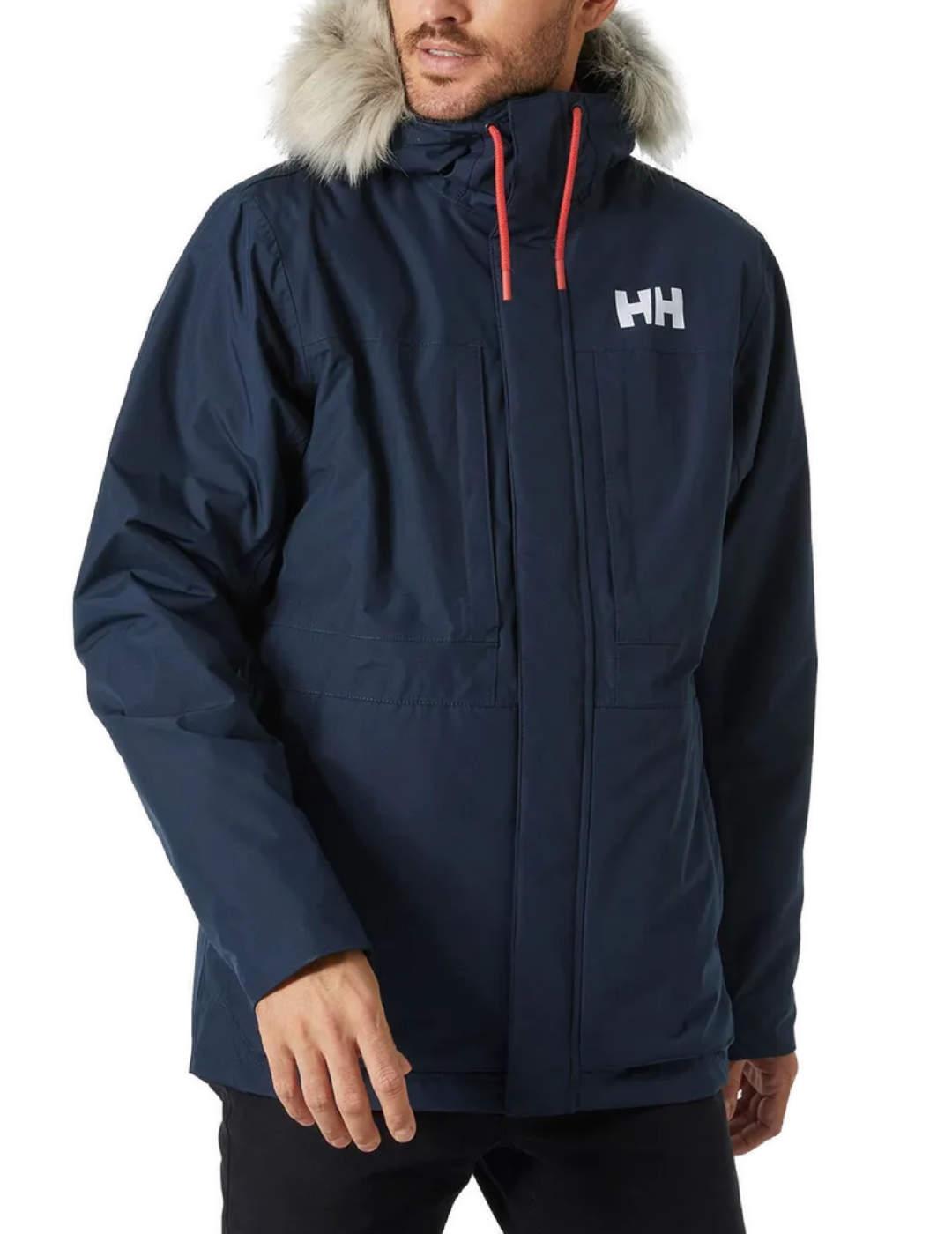 Parka Helly Hansen Coastal capucha ajustable marino hombre
