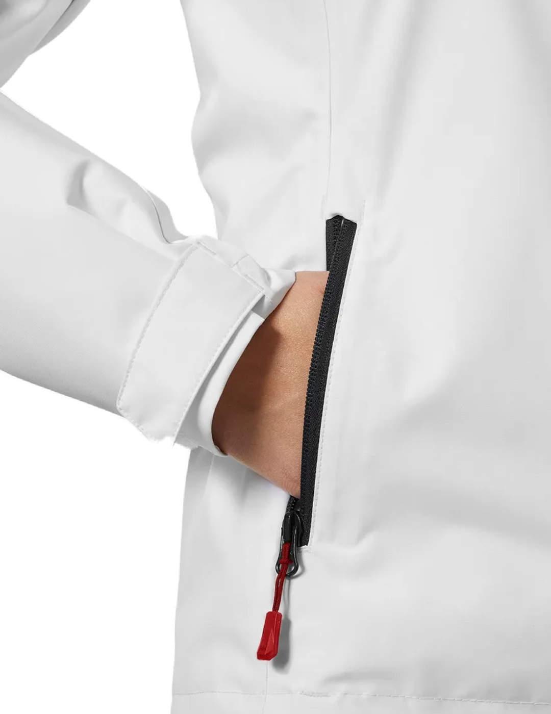 Chaqueta impermeable Helly Hansen hooded blanco de mujer