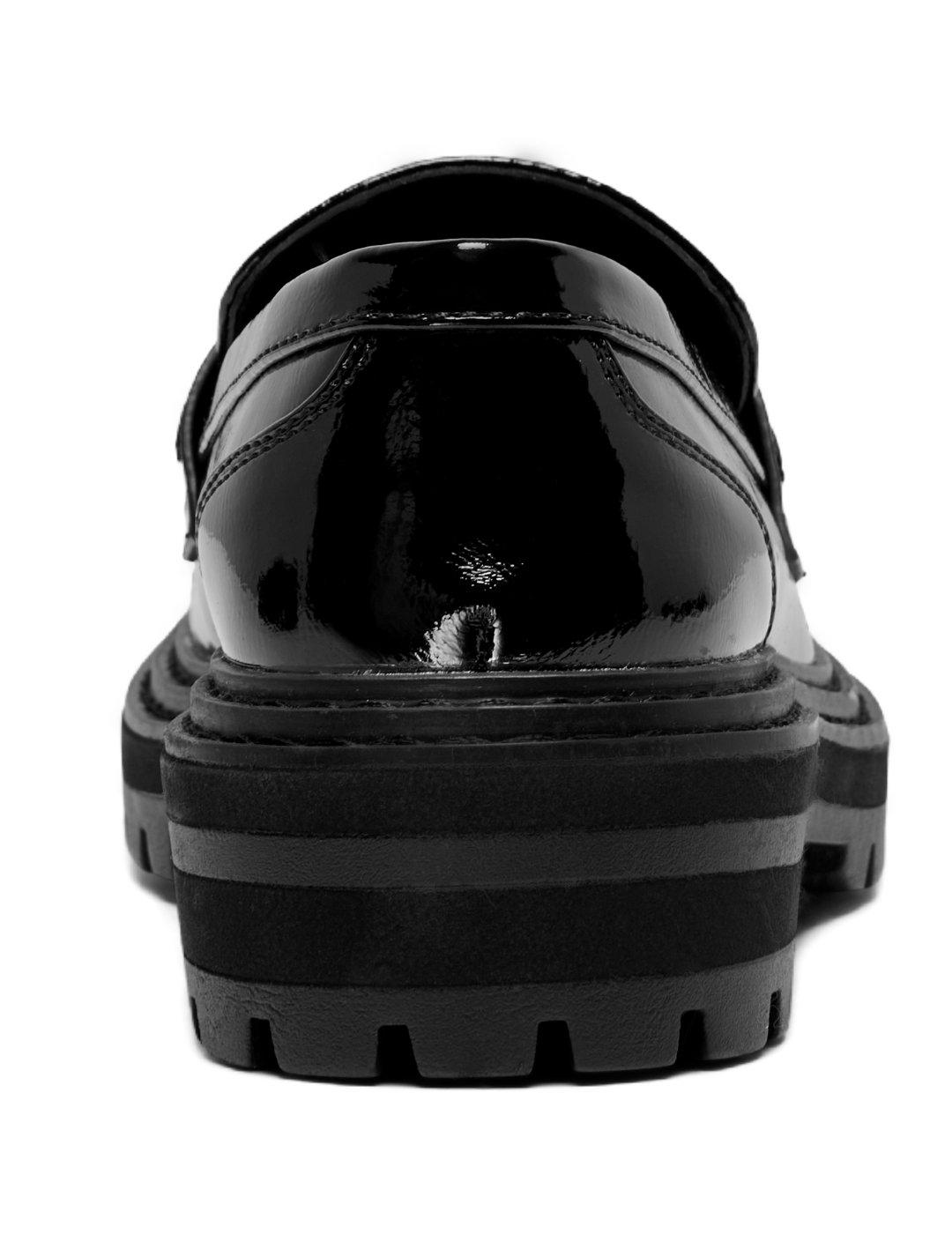 Zapato mocasín Only Beth negro brillante polipiel para mujer