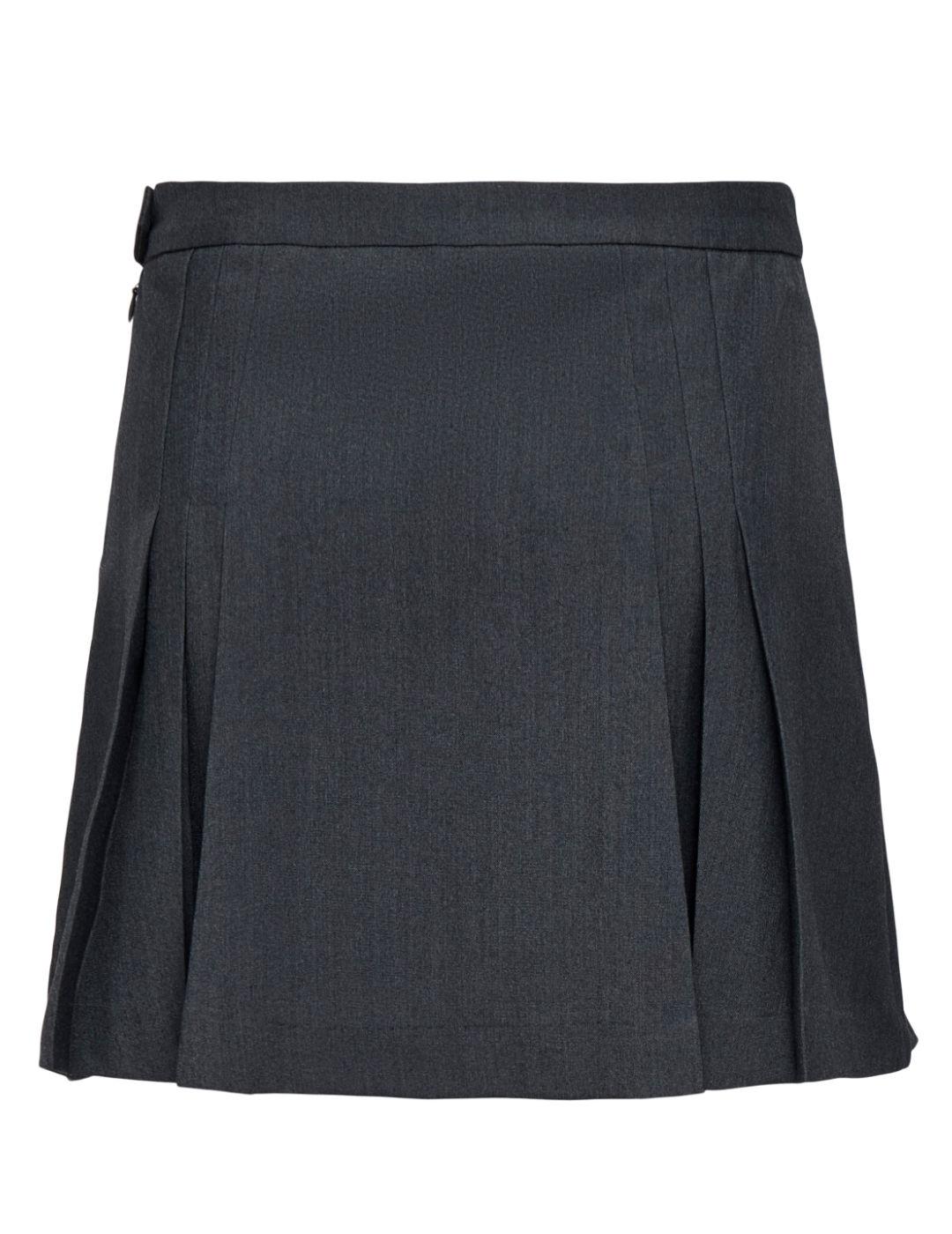 Falda Only Marion gris de tablas corta para mujer