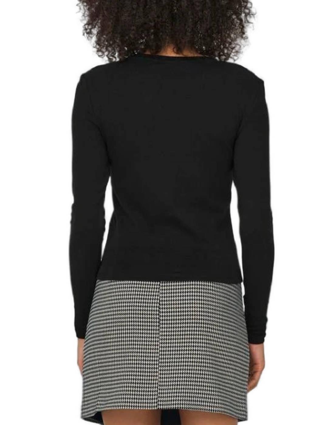 Camiseta Only Riley negra manga larga para mujer