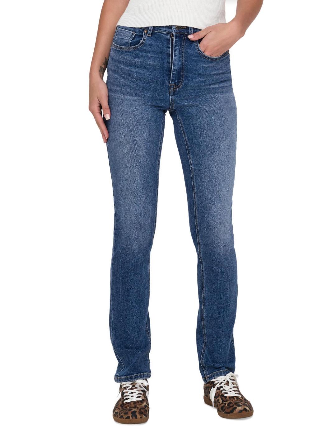 Pantalón vaquero Only Willow slim azul tiro medio para mujer