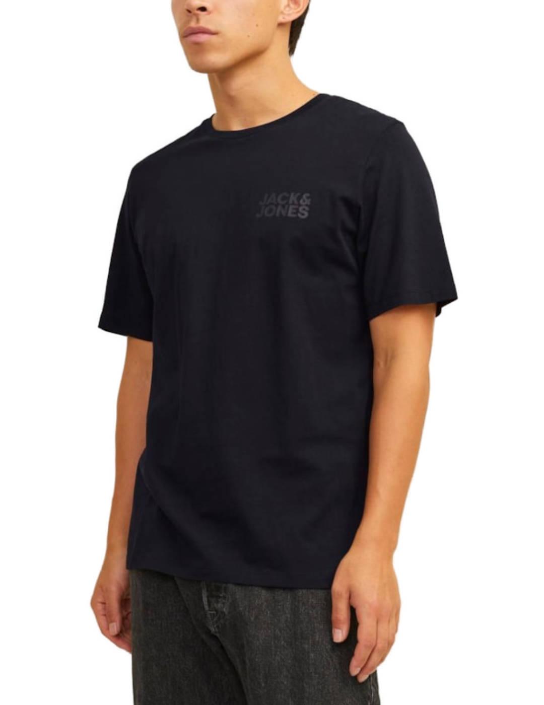 Camiseta Jack&Jones Logo negro manga corta para hombre