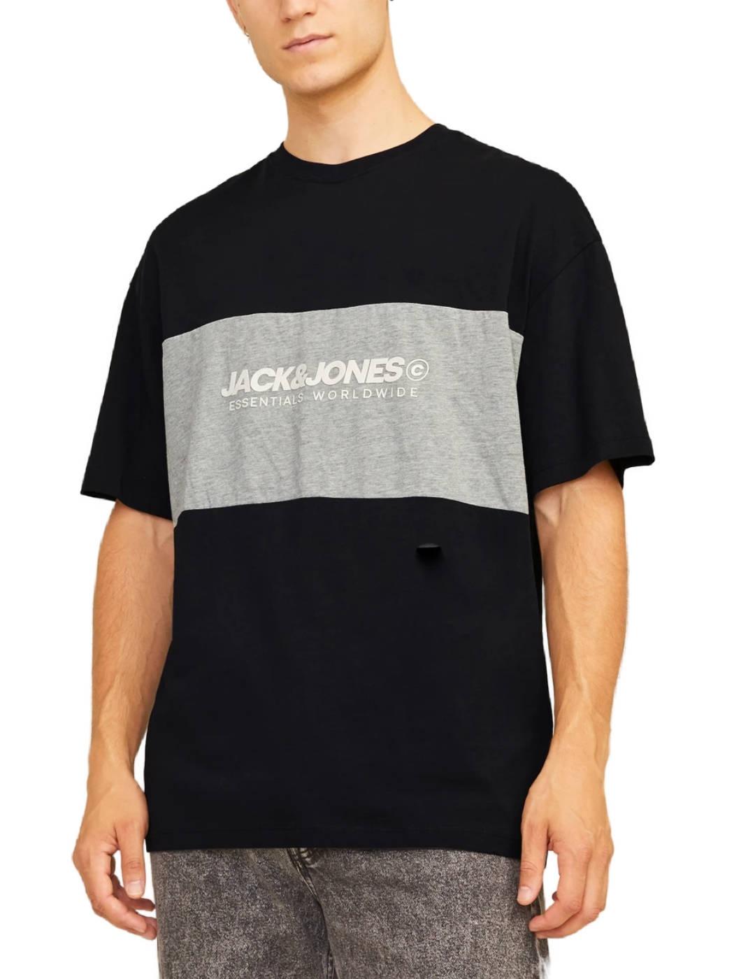 Camiseta Jack&Jones Elegacy negro manga corta para hombre