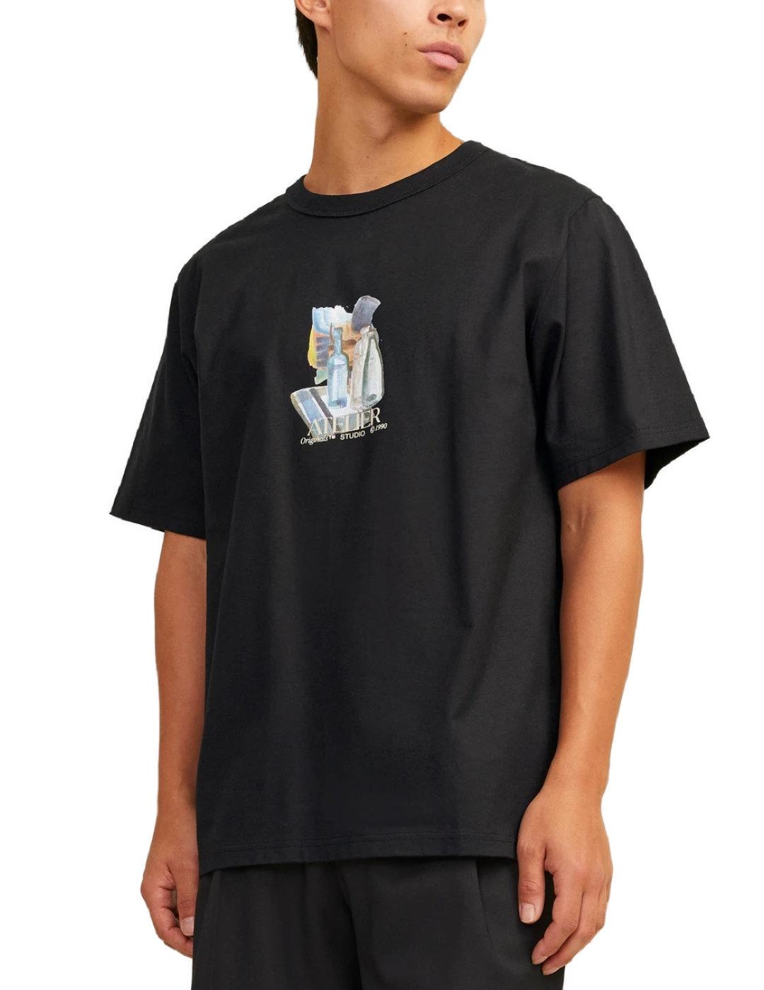 Camiseta Jack&Jones Brooklyn negro manga corta para hombre