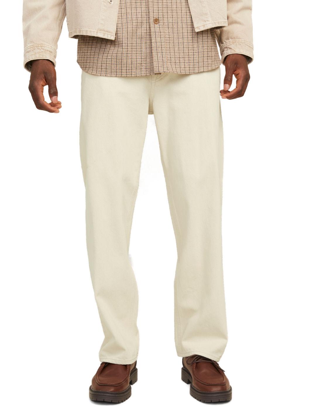 Pantalón vaquero Jack&Jones Eddie beige loose para hombre