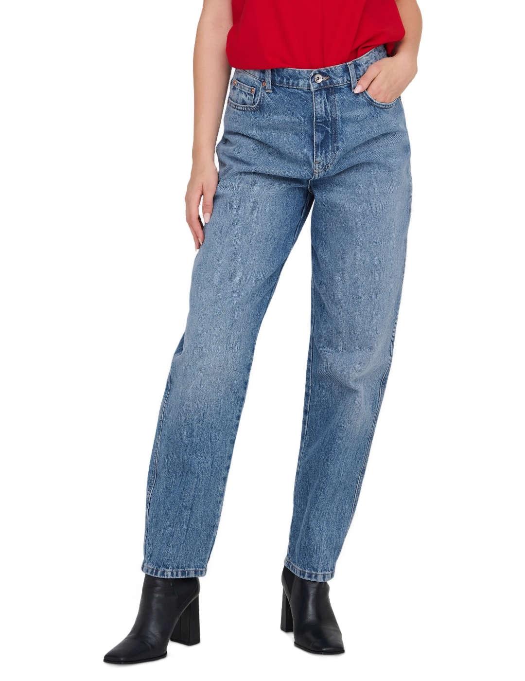 Pantalón vaquero Only Tokyo azul carrot fit para mujer