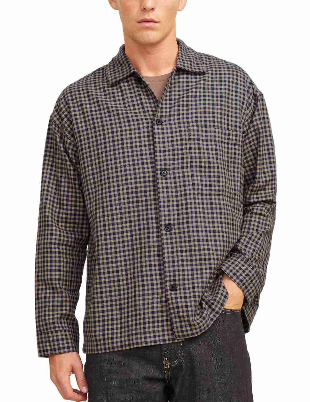 Camisa Jack&Jones Madison marrón cuadros para hombre
