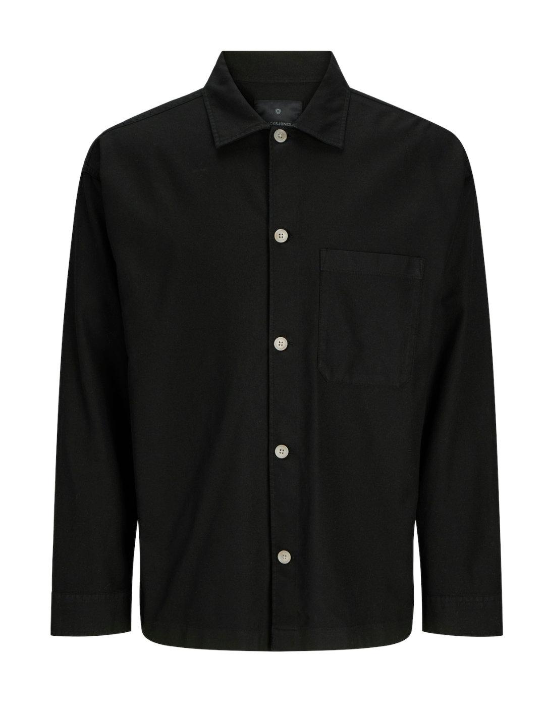 Camisa Jack&Jones Madison negro wide fit para hombre