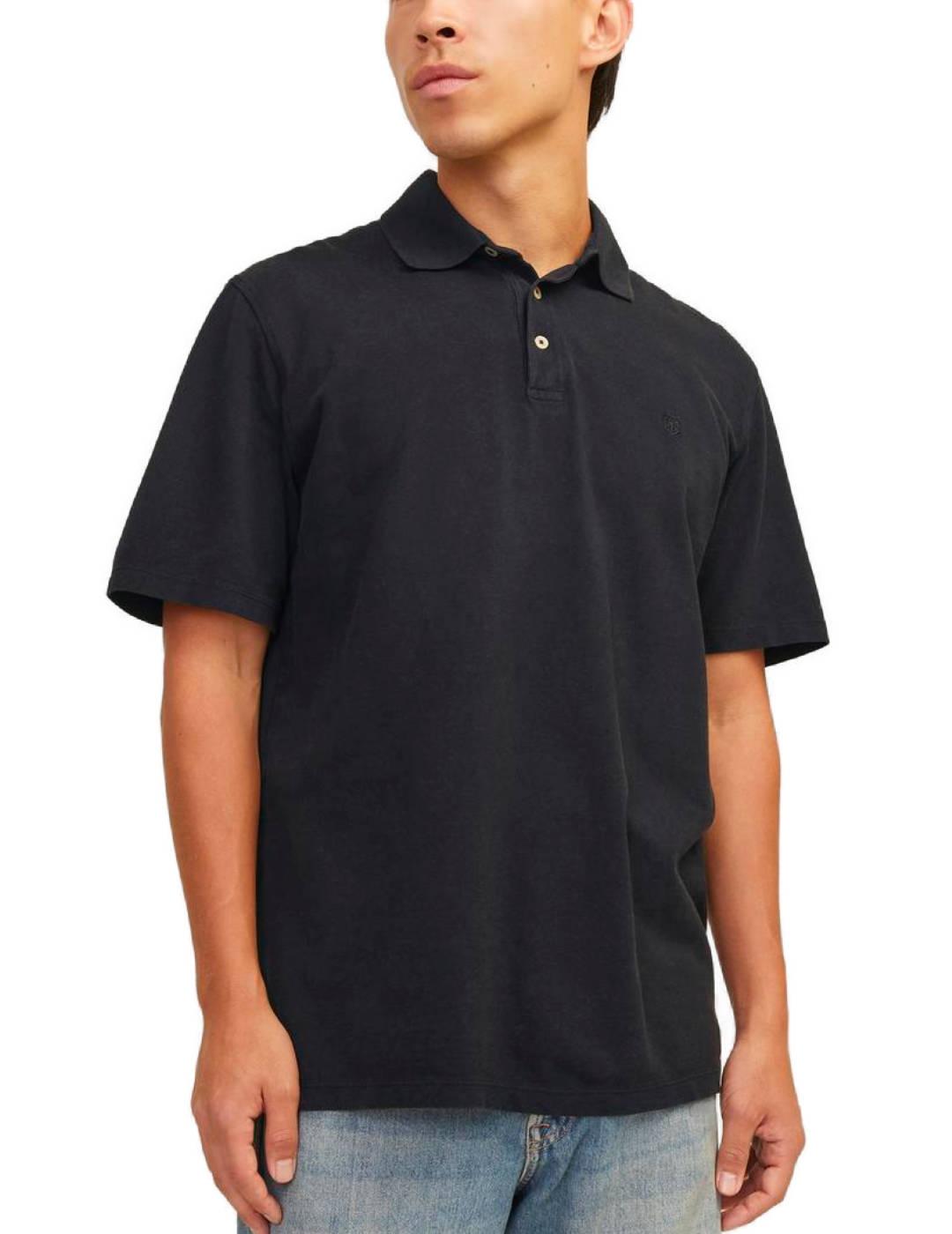 Polo Jack&Jones William negro manga corta para hombre