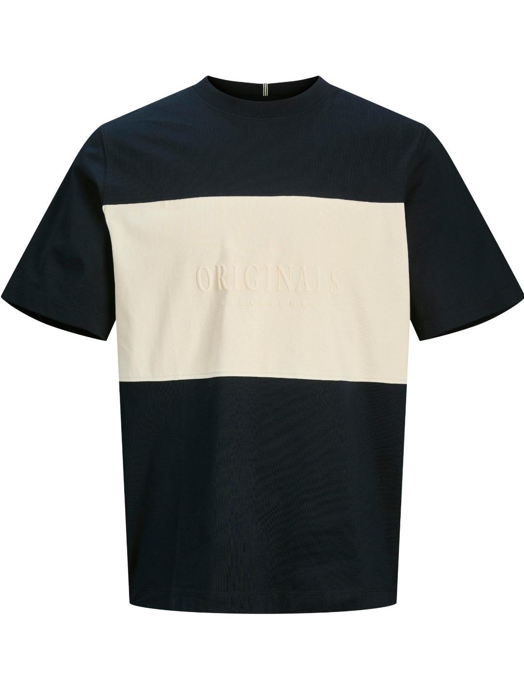 Camiseta Jack&Jones Frederik marino manga corta para hombre