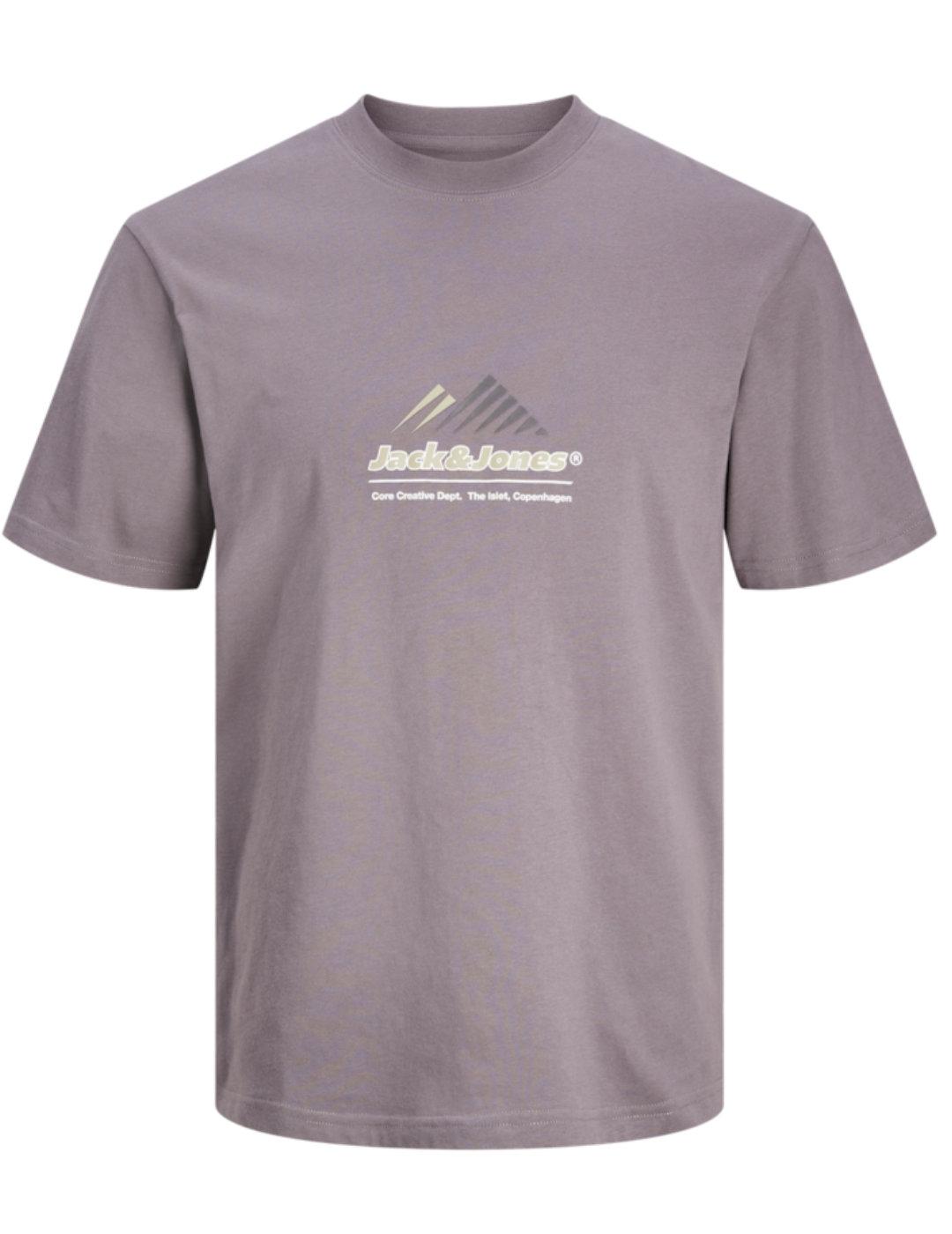 Camiseta Jack&Jones Lima lila manga corta para hombre