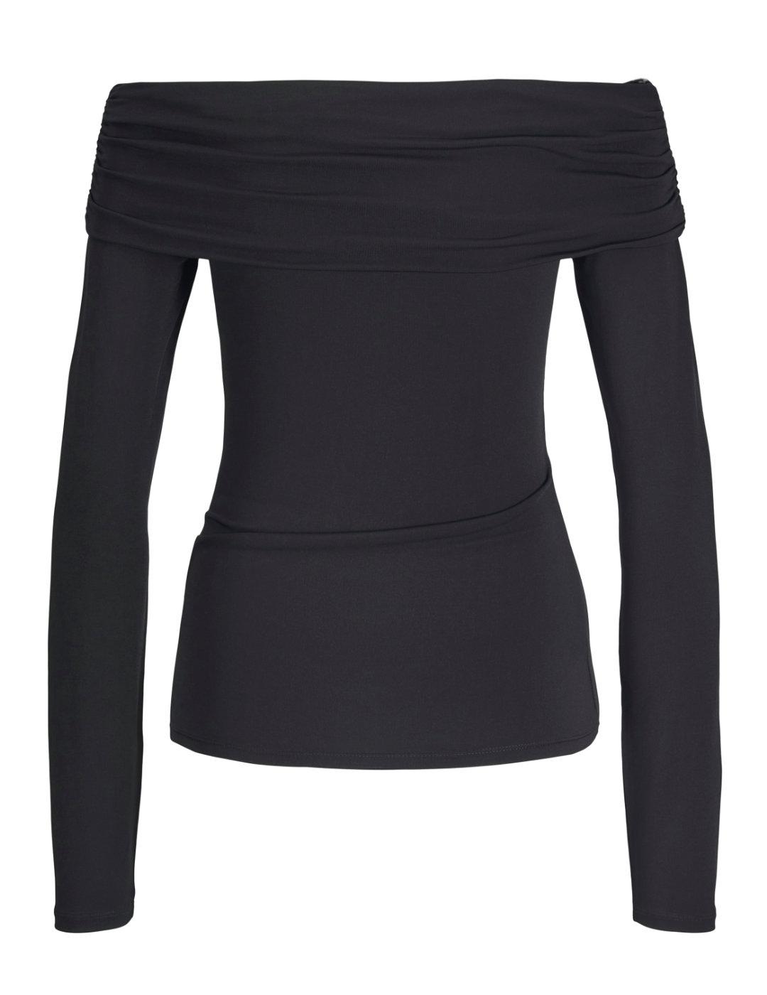 Top JJXX Mille negro manga larga palabra de honor para mujer