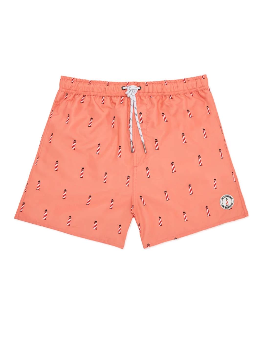 Bañador Morrison Coral faros cierre de cordón para hombre