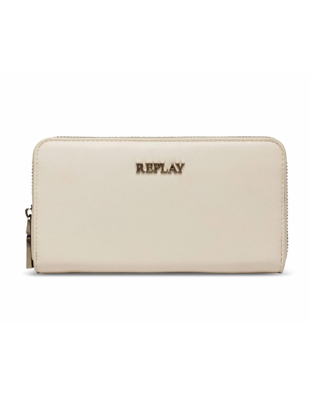 Cartera grande Replay crudo para mujer