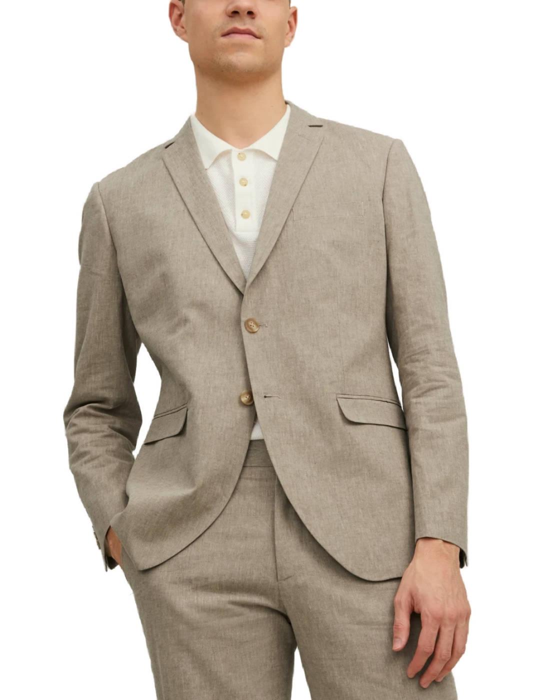 Chaqueta blazer Jack&Jones Riviera beige para hombre
