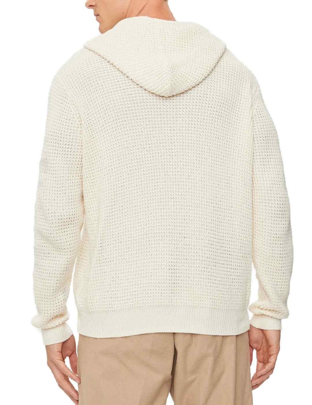 Sudadera Guess Derik beige con capucha para hombre