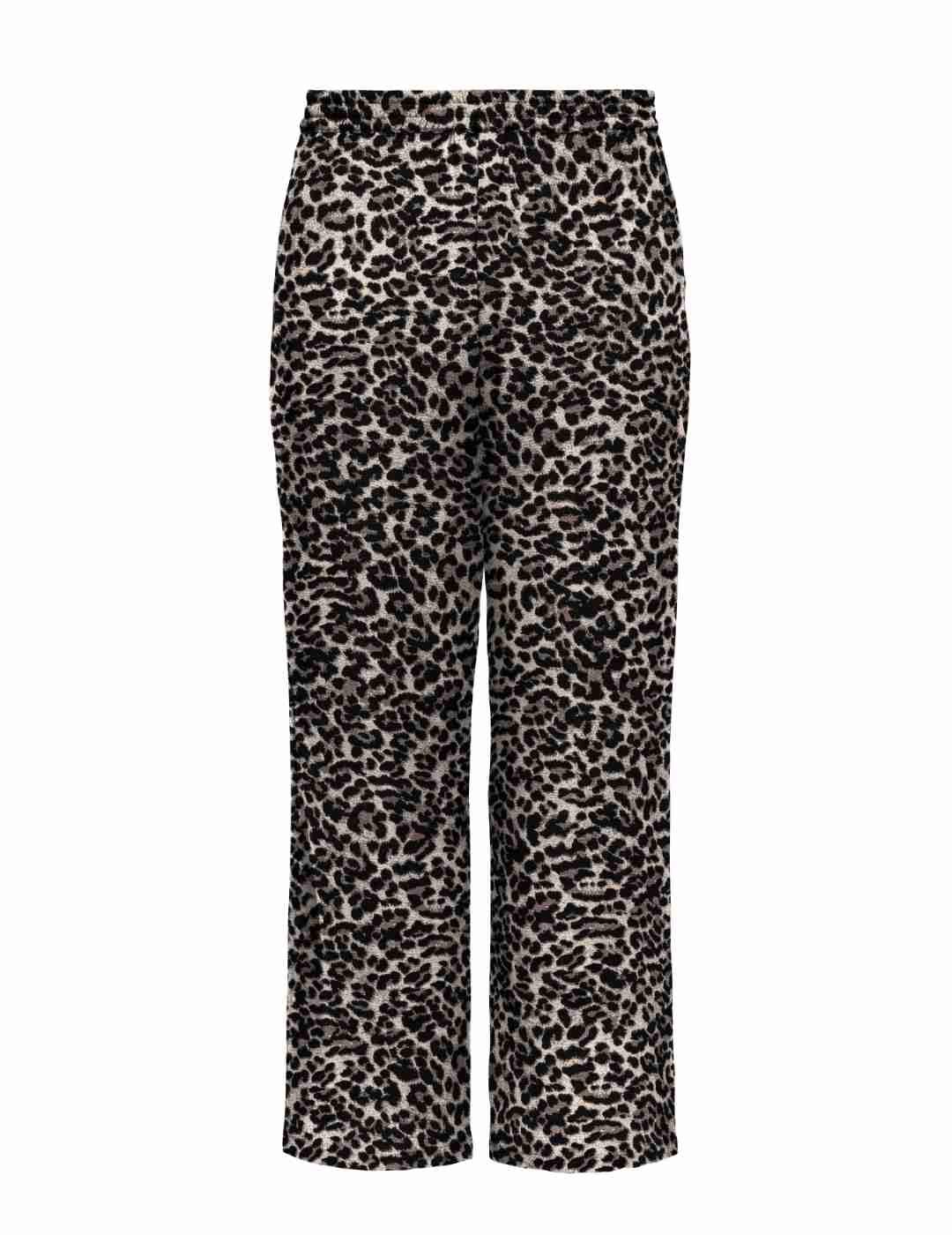 Pantalón Only Carmakoma Luz leopardo de tela para mujer