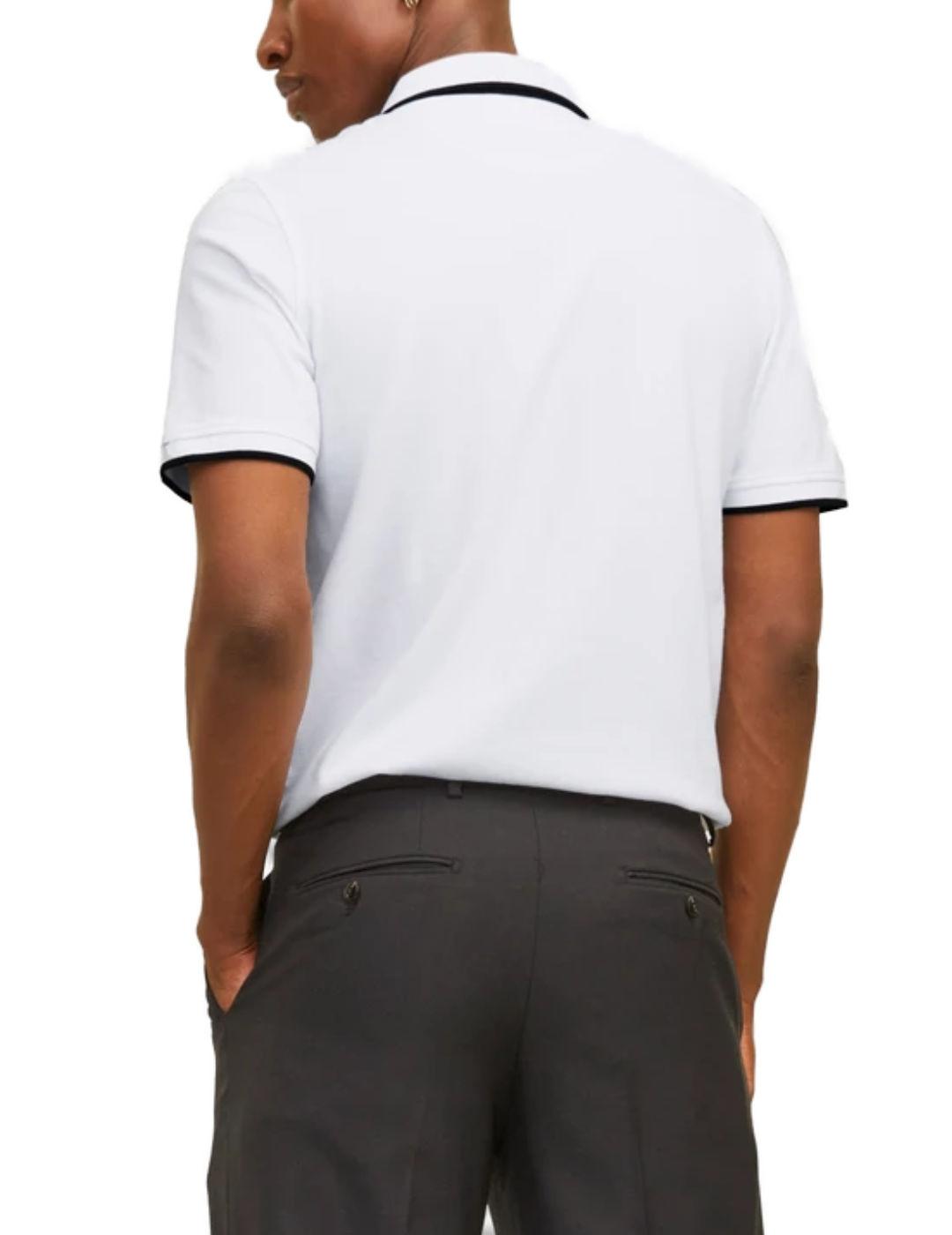 Polo Jack&Jones Paulos blanco manga corta para hombre