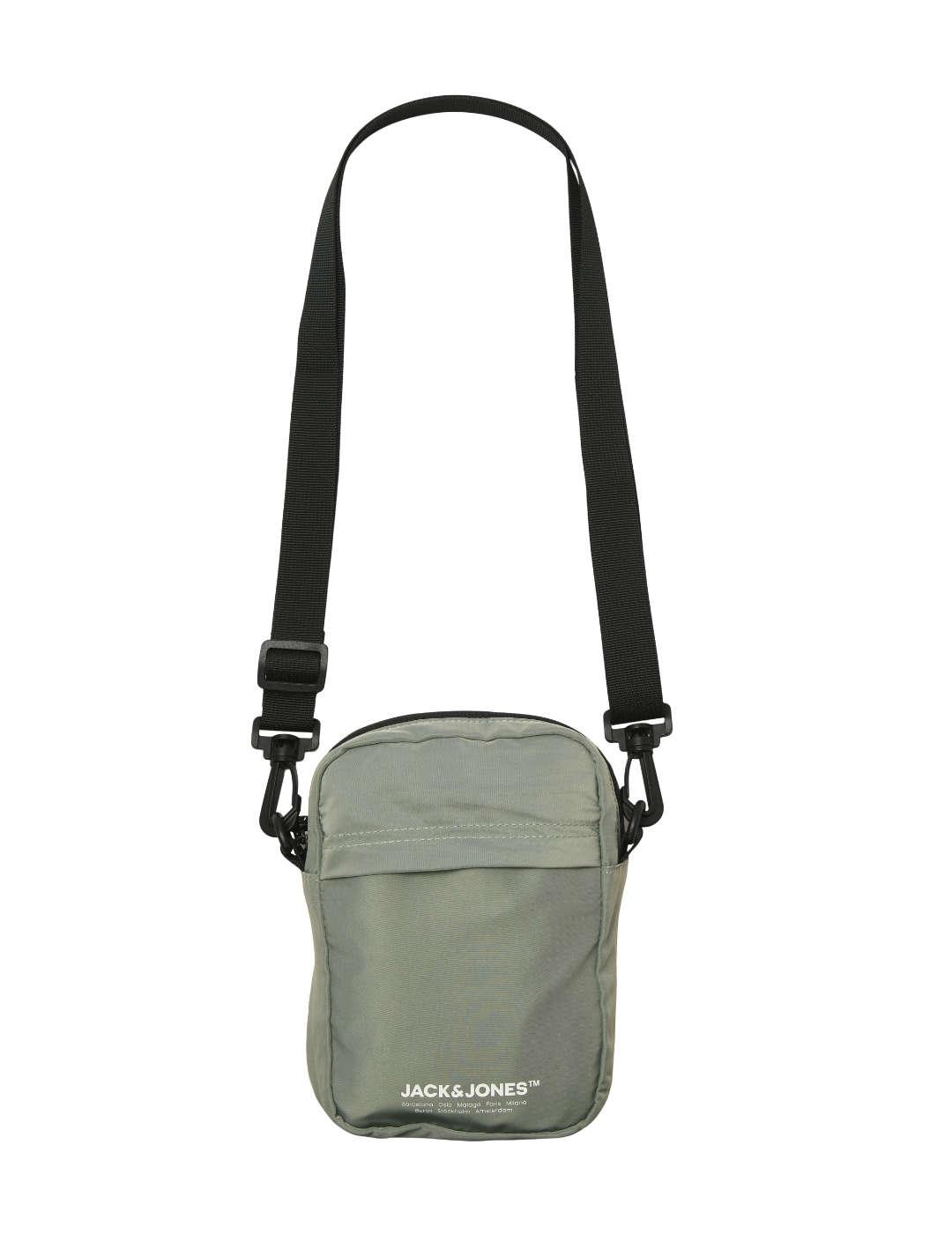 Bandolera deportiva Jack&Jones Jeremy gris verdoso hombre