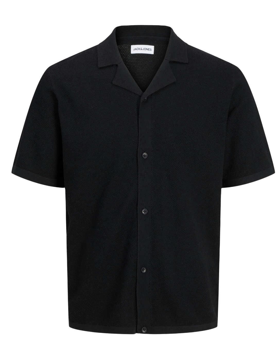 Camisa Jack&Jones Orion negra manga corta para hombre