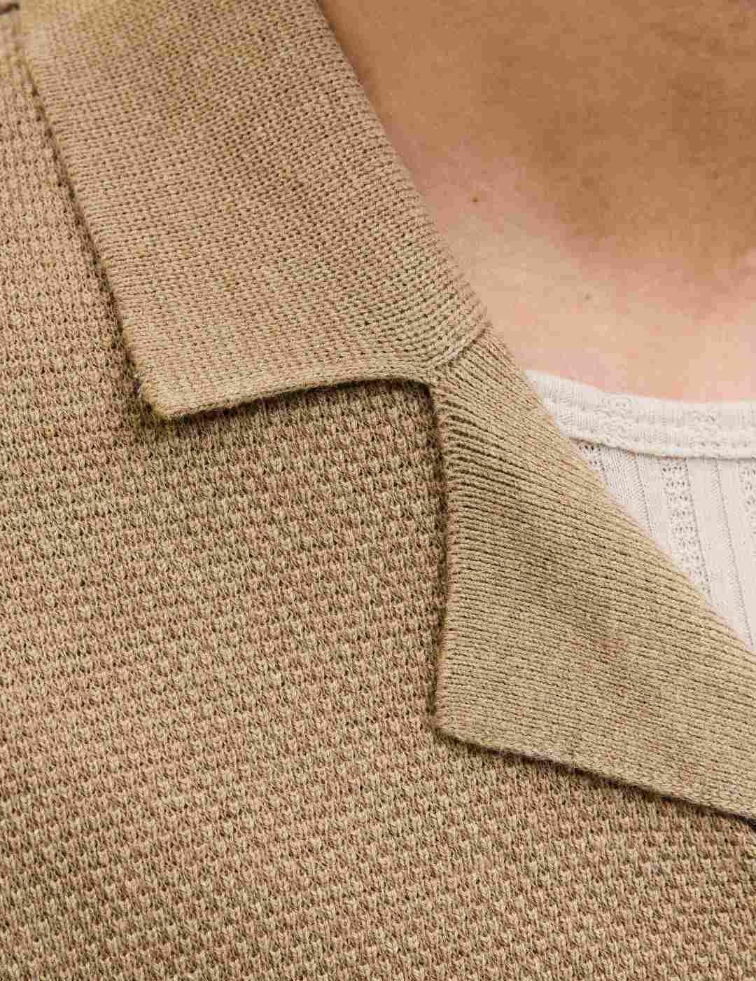 Camisa Jack&Jones Orion camel manga corta para hombre