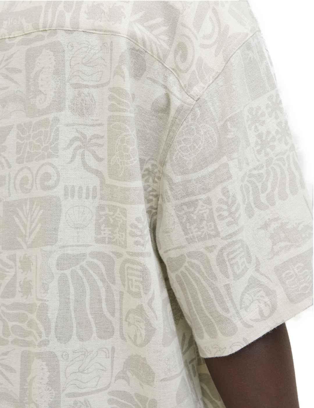 Camisa Jack&Jones wayne tono beige estampado para hombre