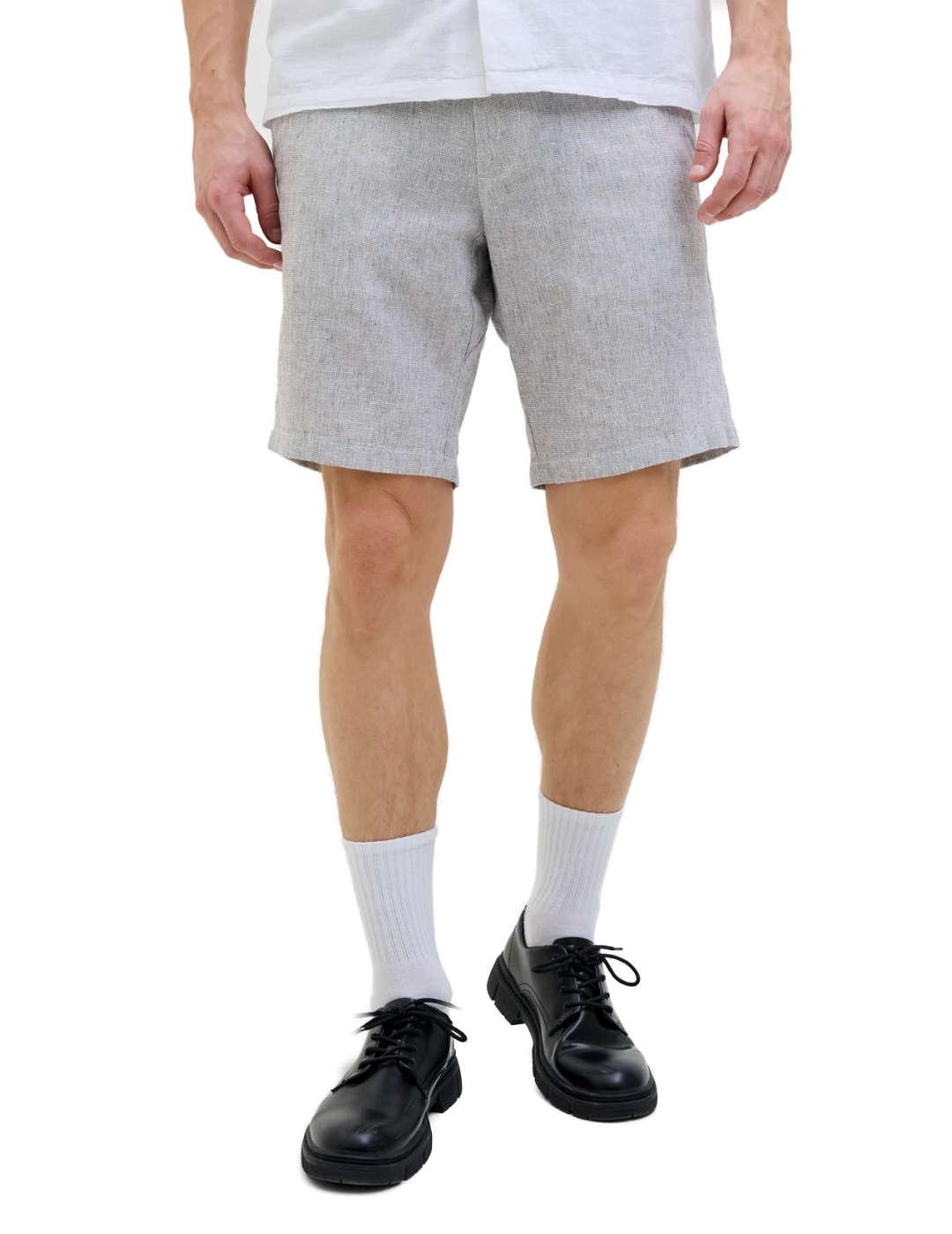 Bermuda Jack&Jones Stace azul claro de lino para hombre