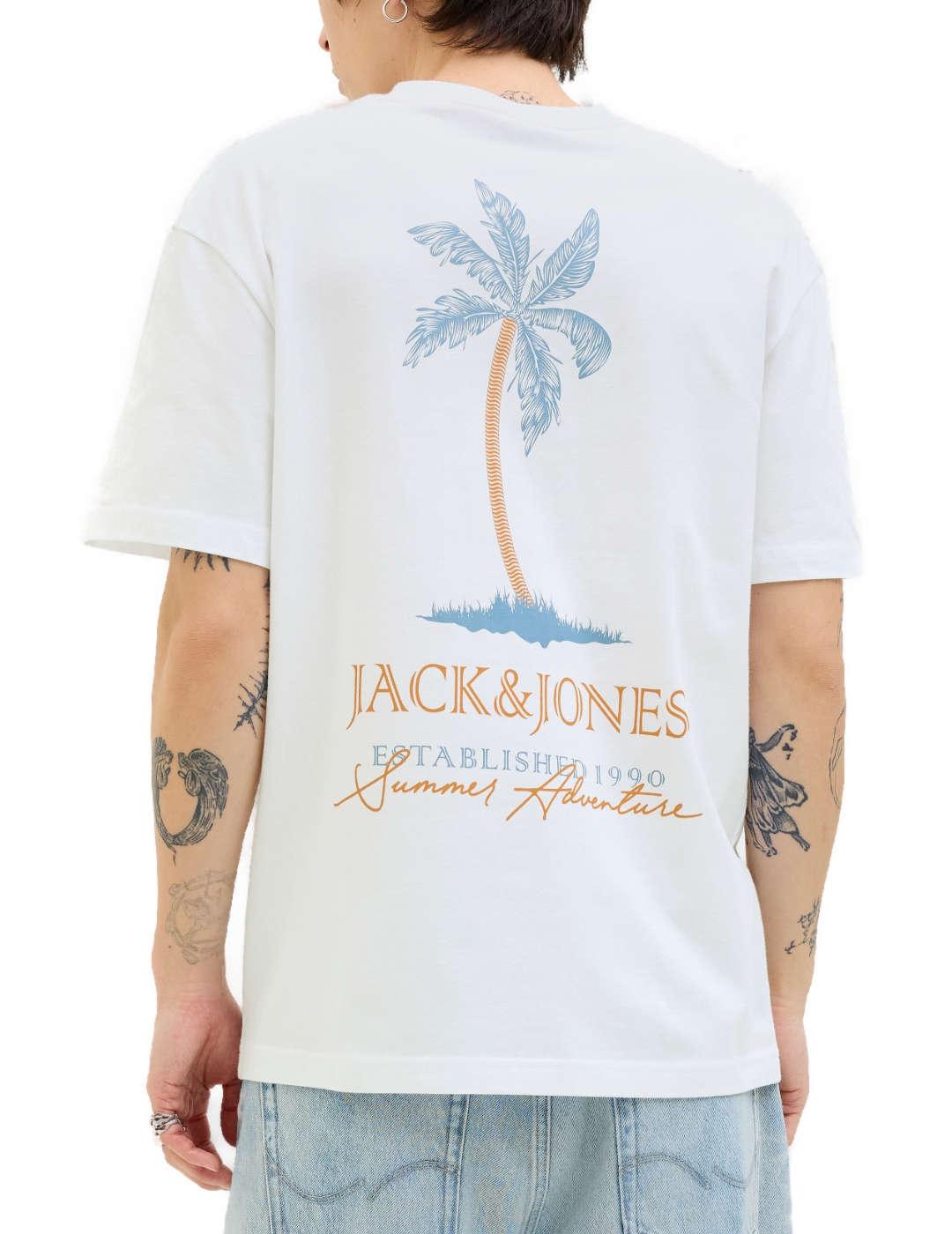 Camiseta Jack&Jones Summer blanca manga corta para hombre