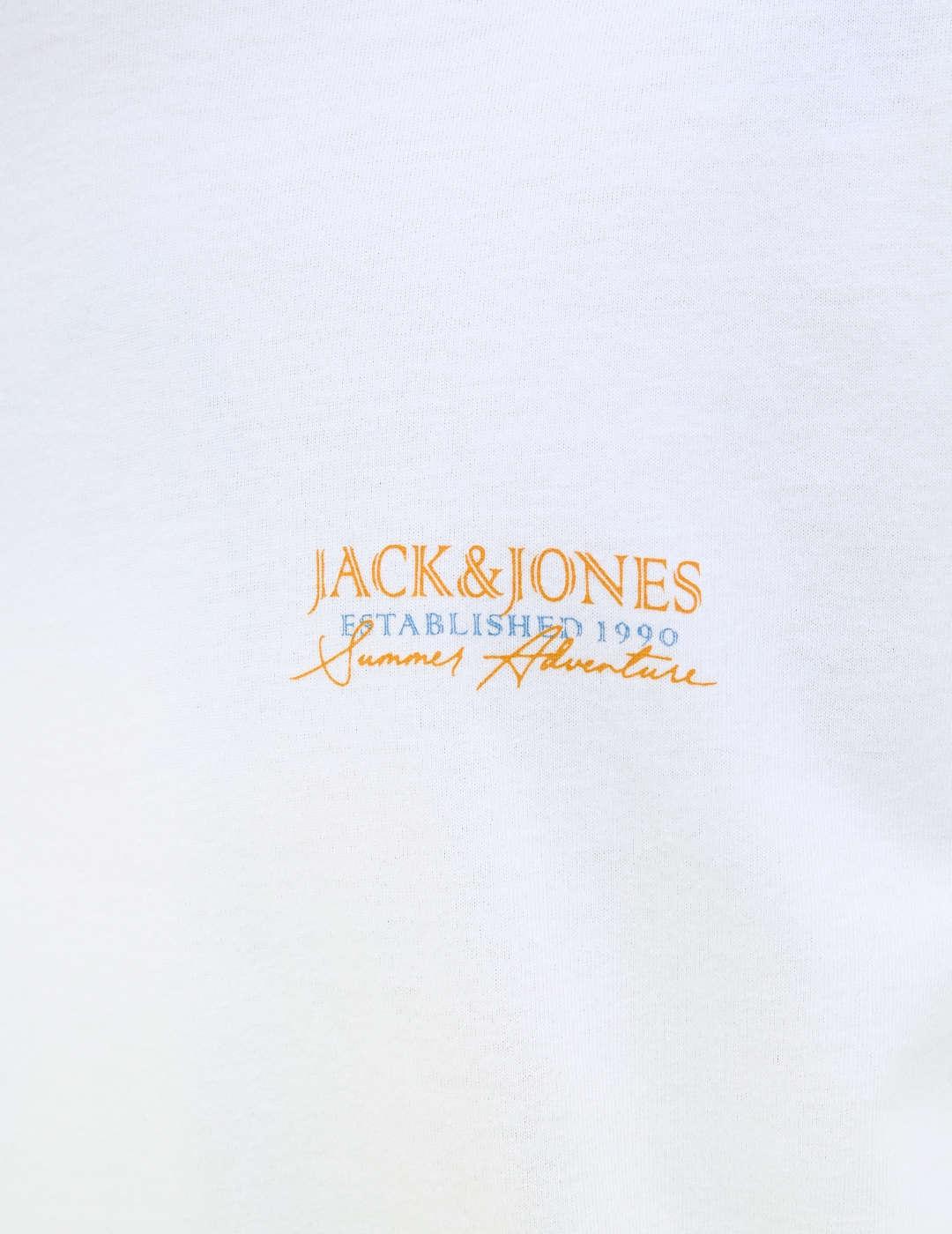 Camiseta Jack&Jones Summer blanca manga corta para hombre