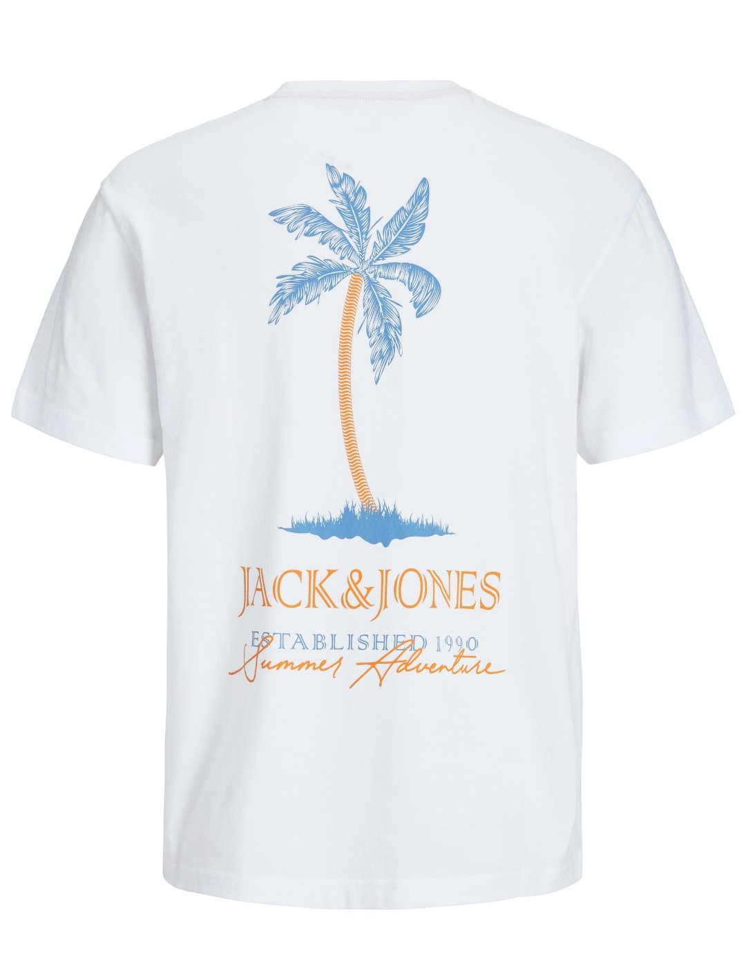 Camiseta Jack&Jones Summer blanca manga corta para hombre