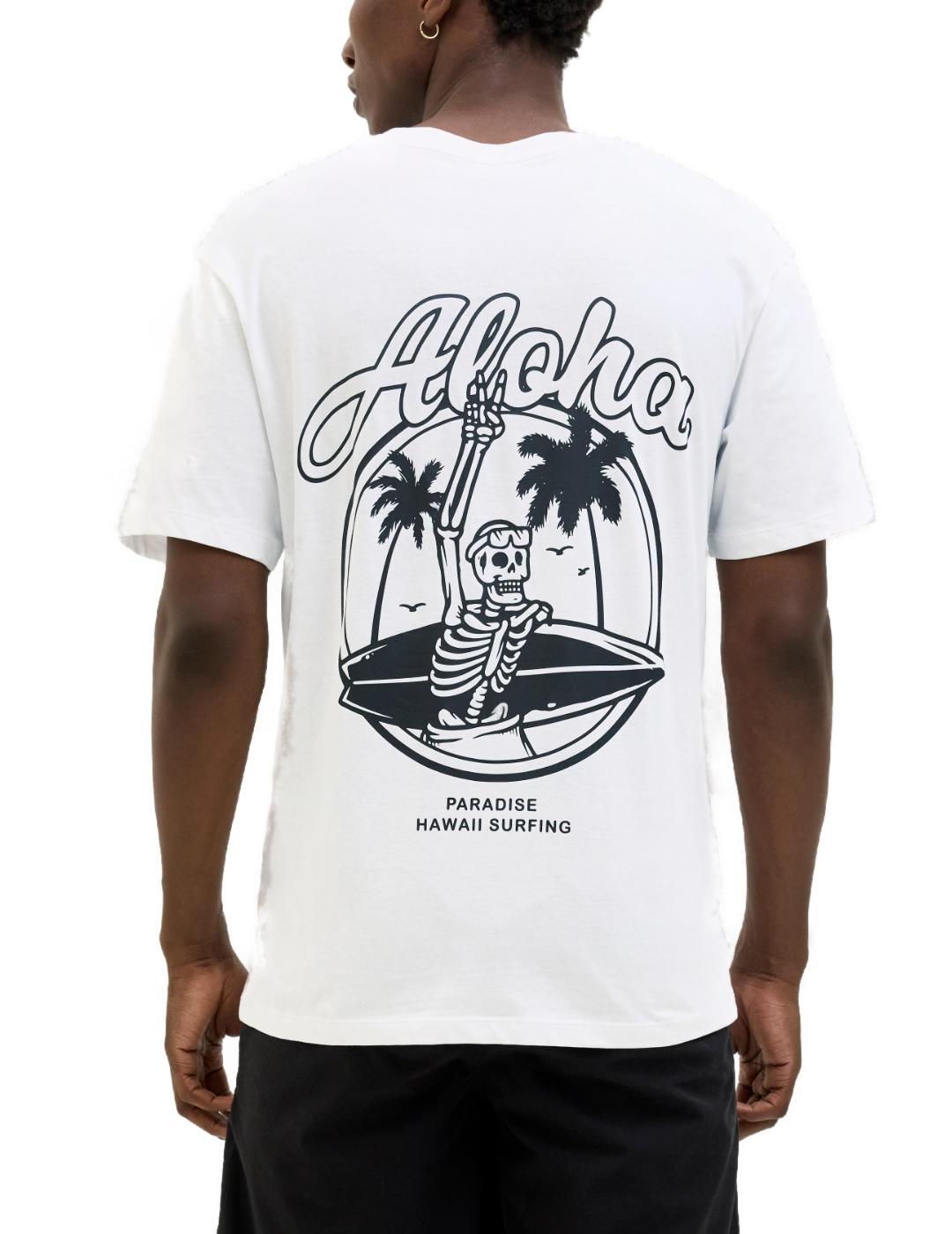 Camiseta Jack&Jones Zekiel blanca manga corta para hombre