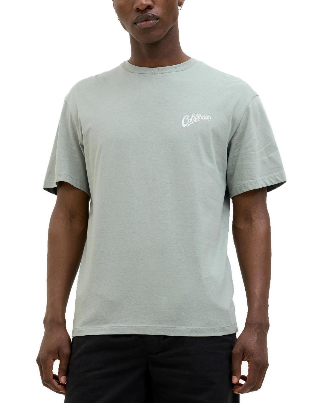 Camiseta Jack&Jones Zekiel verde manga corta para hombre