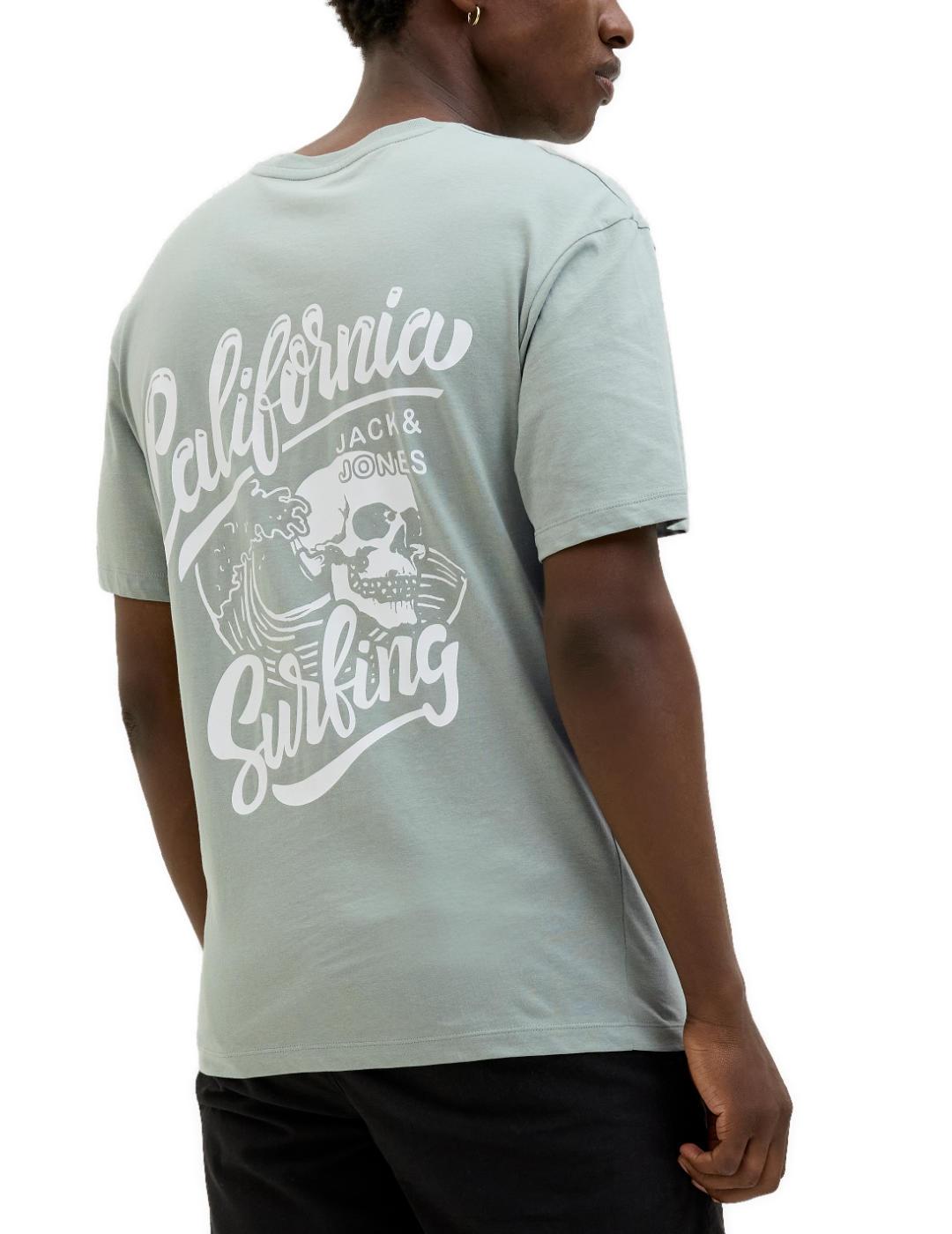 Camiseta Jack&Jones Zekiel verde manga corta para hombre