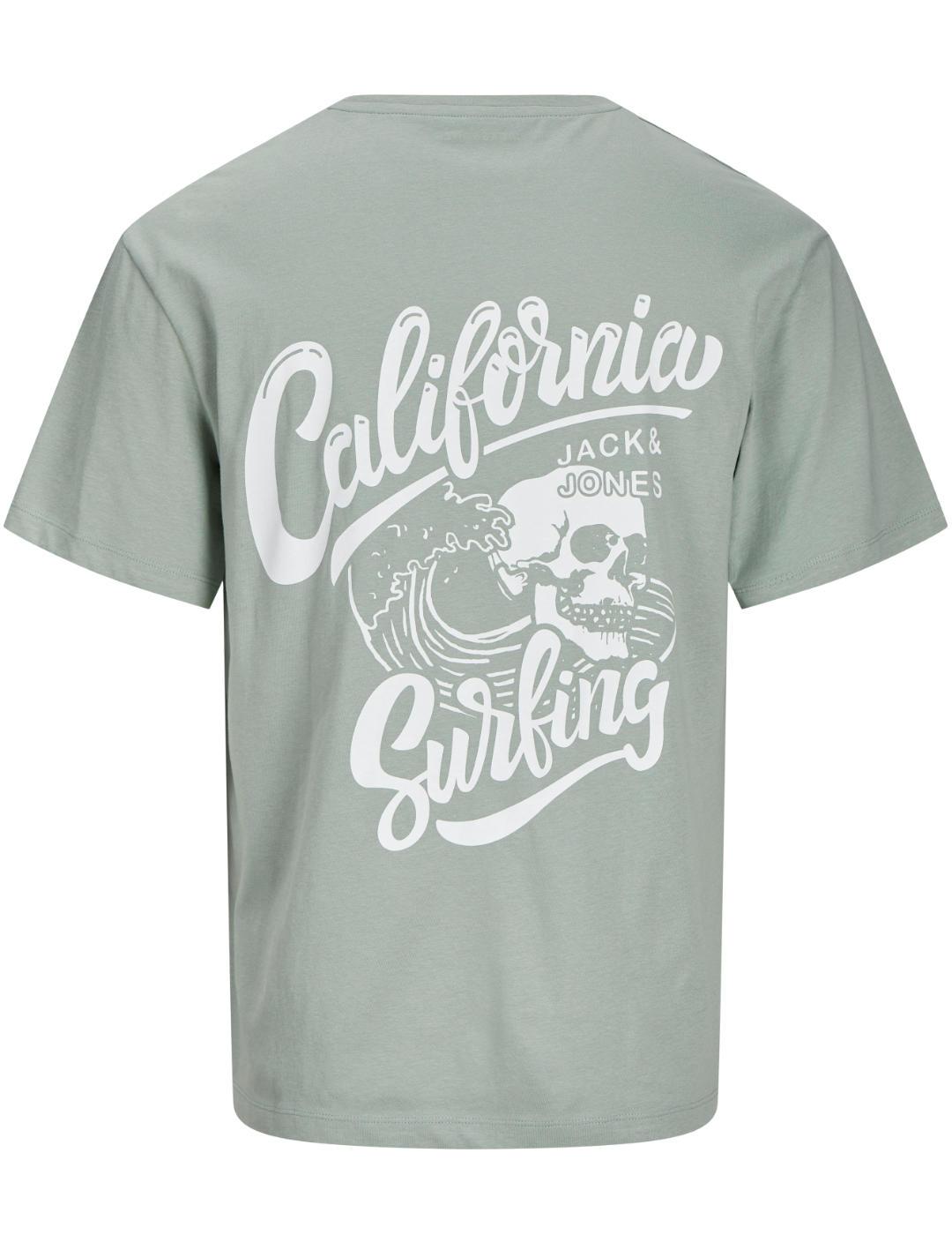 Camiseta Jack&Jones Zekiel verde manga corta para hombre