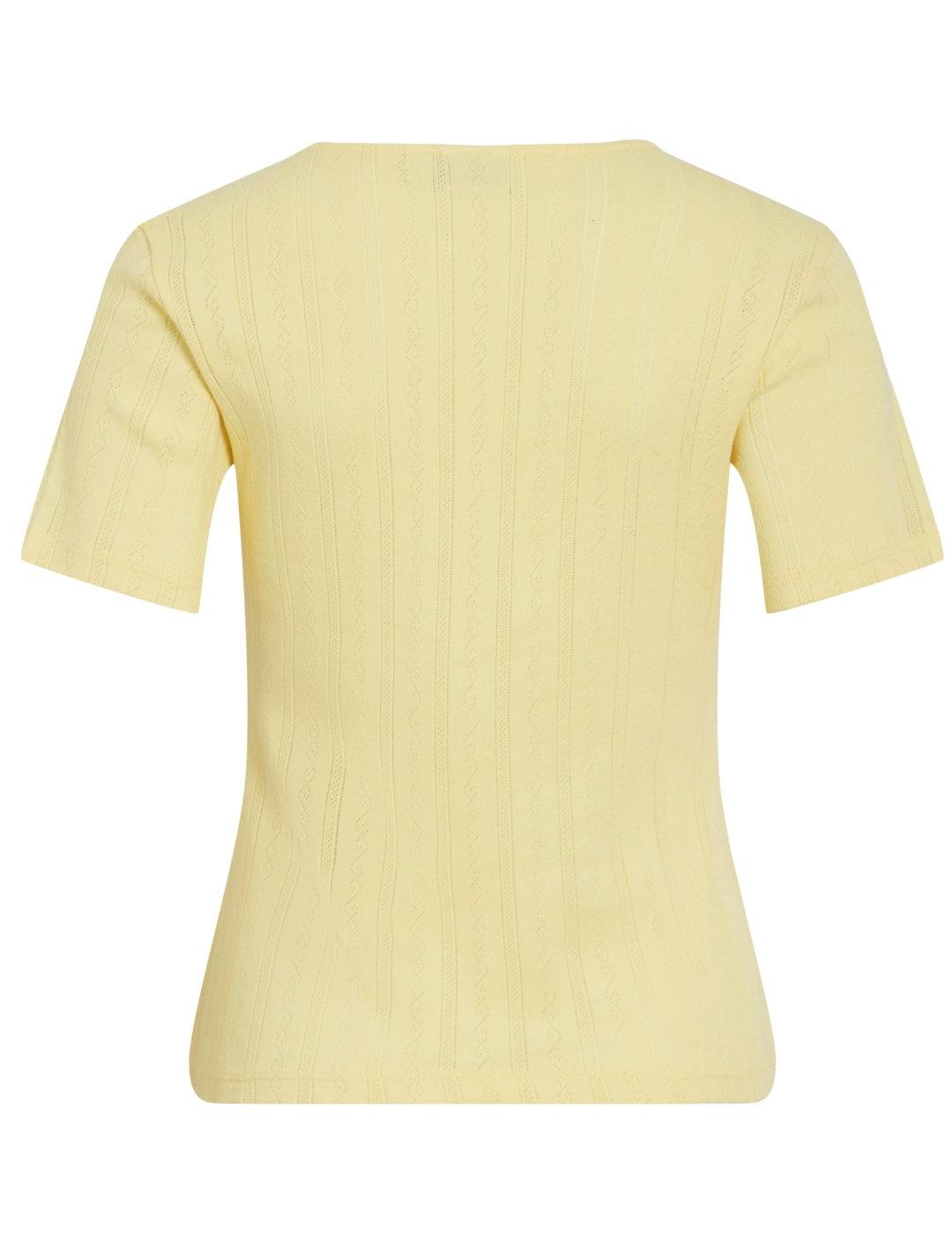 Camiseta Vila Kassie amarilla manga corta de mujer