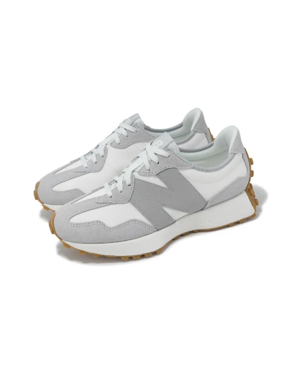 Zapatillas New Balance 327 gris y blanco unisex-Sg