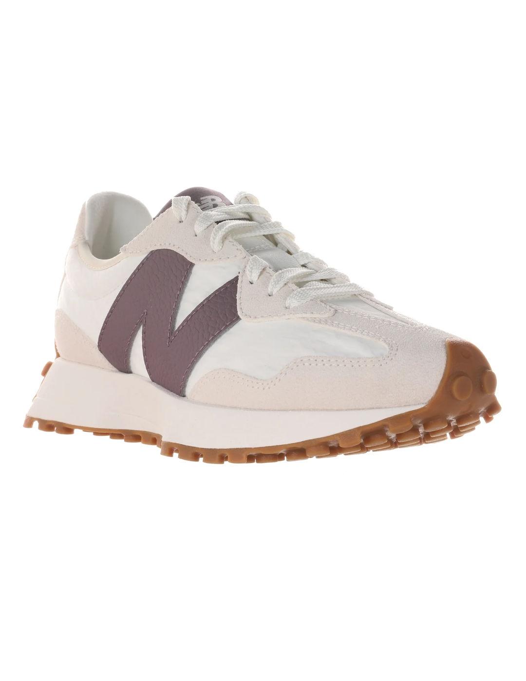 Zapatillas deportivas New Balance 327 beige granate mujer