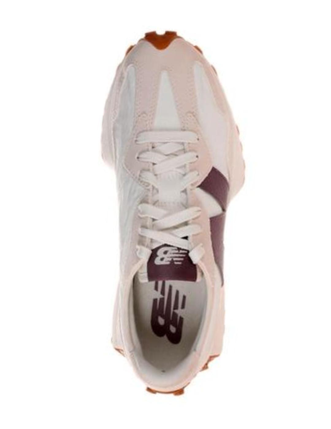 Zapatillas deportivas New Balance 327 beige granate mujer