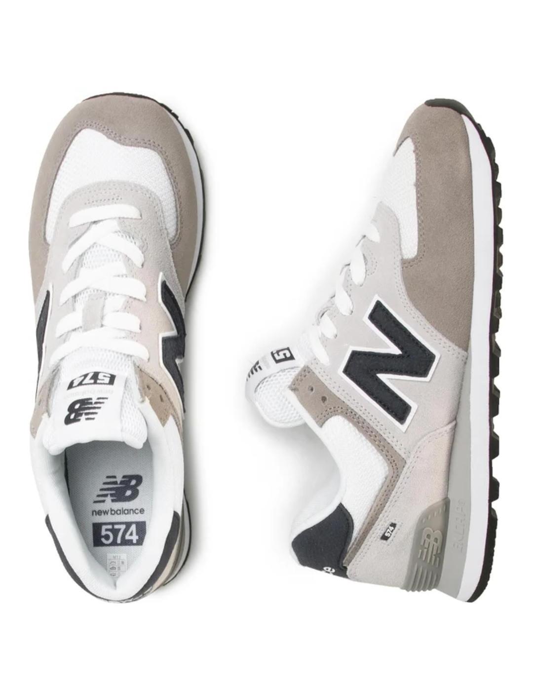 Zapatillas deportivas New Balance 574 gris y marino hombre