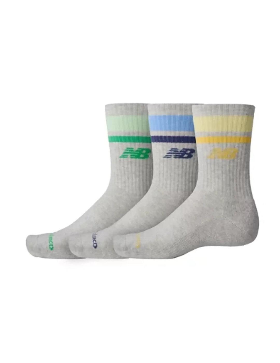 Calcetines altos New Balance Pack tres gris Unisex